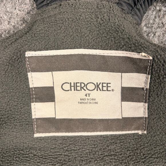 Cherokee Snow Bib Fleece Overall One-Piece Jumpsuit Charcoal Toddler's Size 4T - Picture 4 of 8